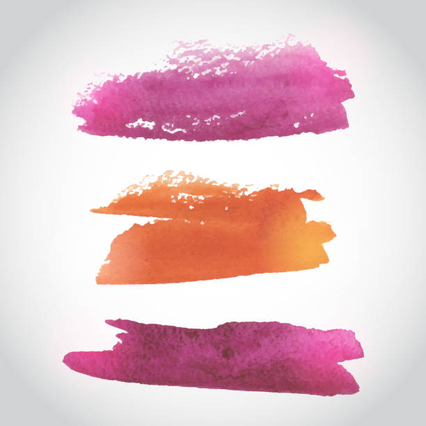 istock Painted Pink Orange Watercolor Background. Ombre Watercolor Background. vector 522982471