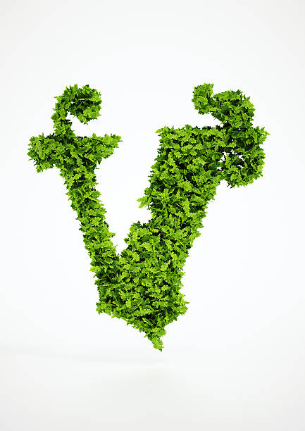 istock Ecology letter V symbol with white background 522983181
