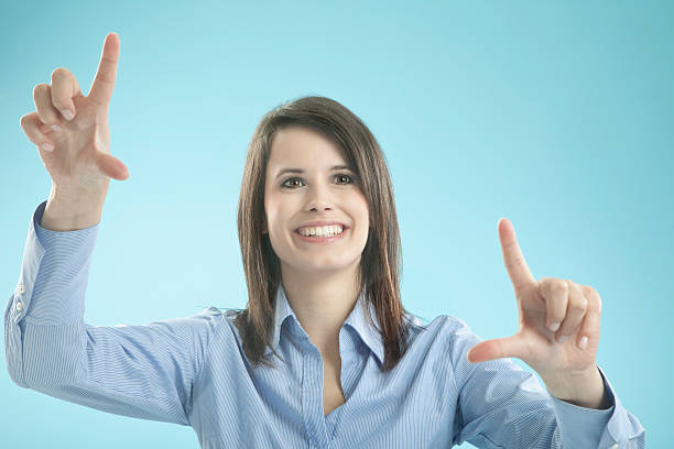 istock Businesswoman gesturing, smiling 522999963