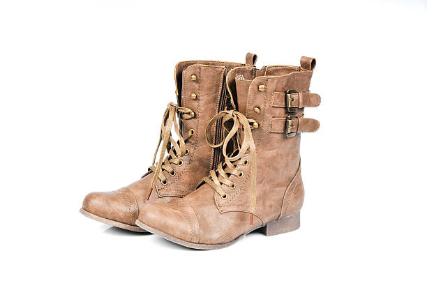 istock Women's Fashionable Lace-up Boots. Side view 523000931