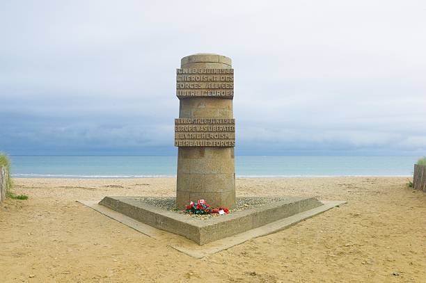 Memorial to the Normandy landings, Juno Beach stock photo
