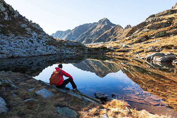 istock Male hiker takes a rest 523001737