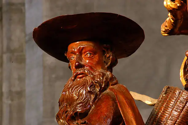 Photo of Wooden statue in a catholic church