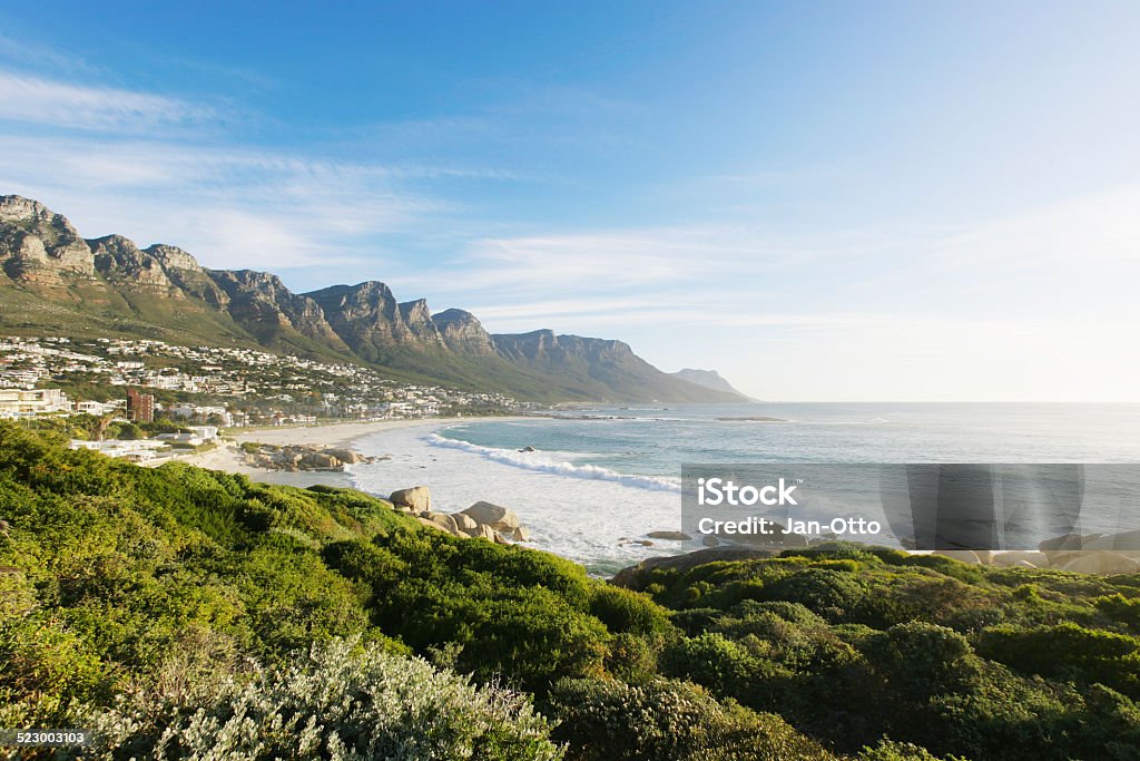 Camps Bay in der Nähe von Cape Town - Lizenzfrei Afrika Stock-Foto