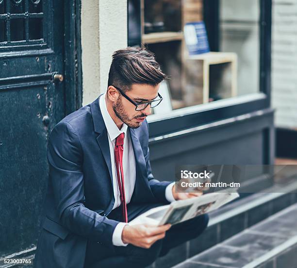 Business People Stock Photo - Download Image Now - Newspaper, 20-29 Years, Adult