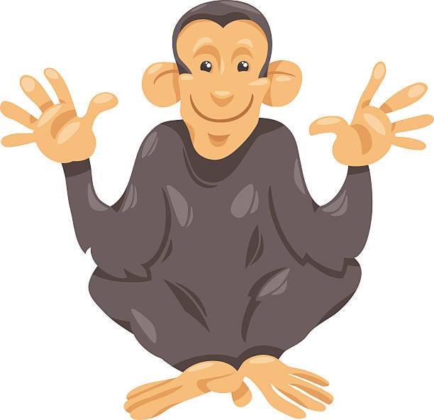 チン��パンジー ape 漫画イラスト - チンパンジー点のイラスト素材／クリップアート素材／マンガ素材／アイコン素材