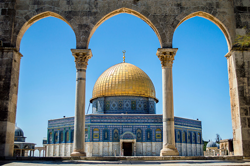 The Dome of the Rock on the Temple Mount in Jerusalem
