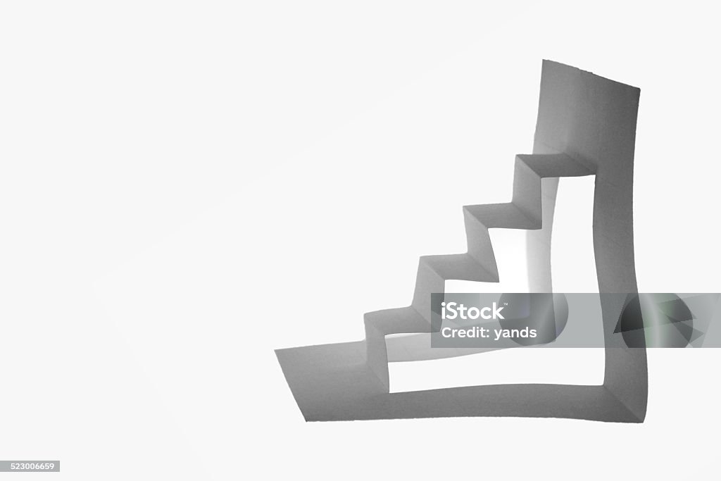 Composición De Papel Con Las Escaleras Vista Lateral Foto de stock y más banco de imágenes de y temas - iStock