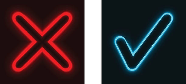 4,800+ Neon Check Symbol Stock Photos and Royalty-Free Pictures