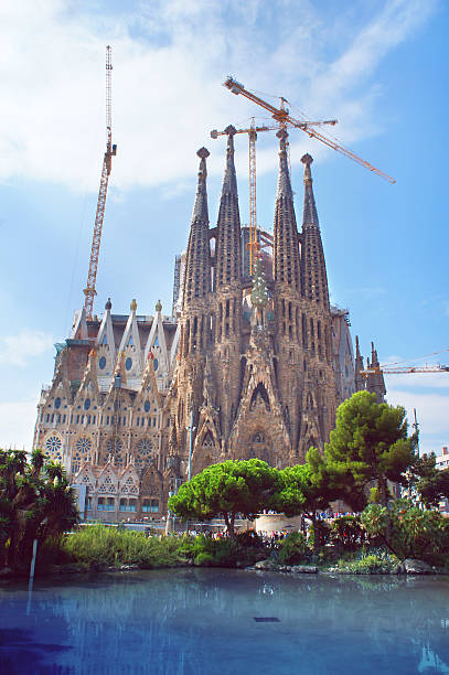 Temple of Antoni Gaudí' large unfinished Roman Catholic minor basilica, a part of UNESCO world heritage site- Barcelona, Spain