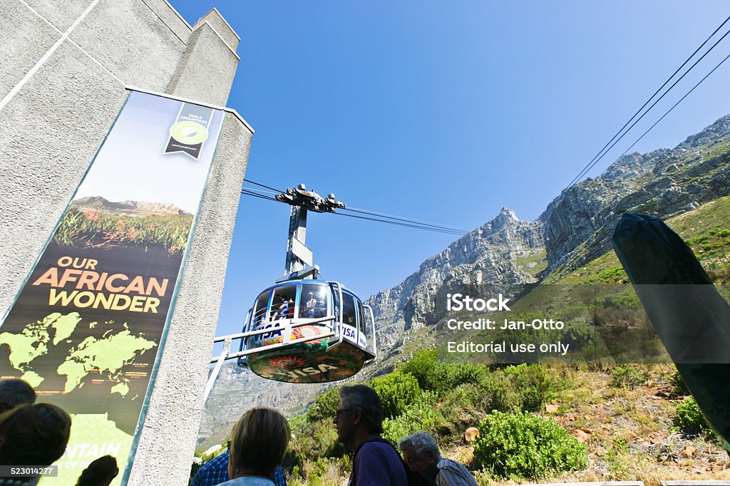 Table mountain cable car - Lizenzfrei Abwarten Stock-Foto