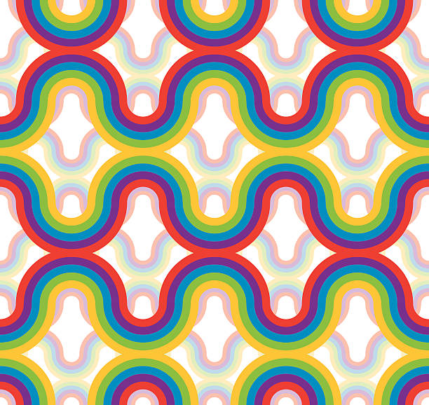 Rainbow seamless pattern. Rainbow seamless pattern, vector background. interlace format stock illustrations