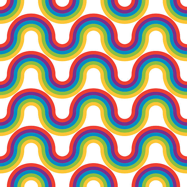 Rainbow seamless pattern. Rainbow seamless pattern. Vector background. interlace format stock illustrations