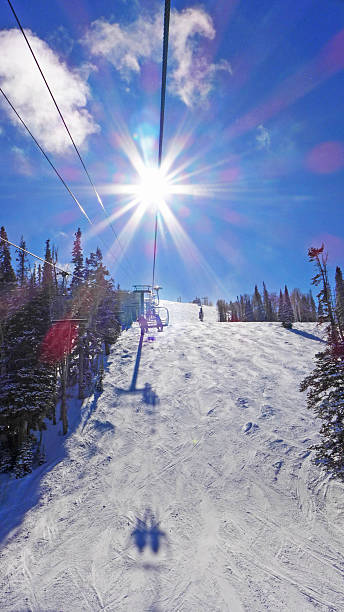 istock Ski Lift Sun Flare 523017813
