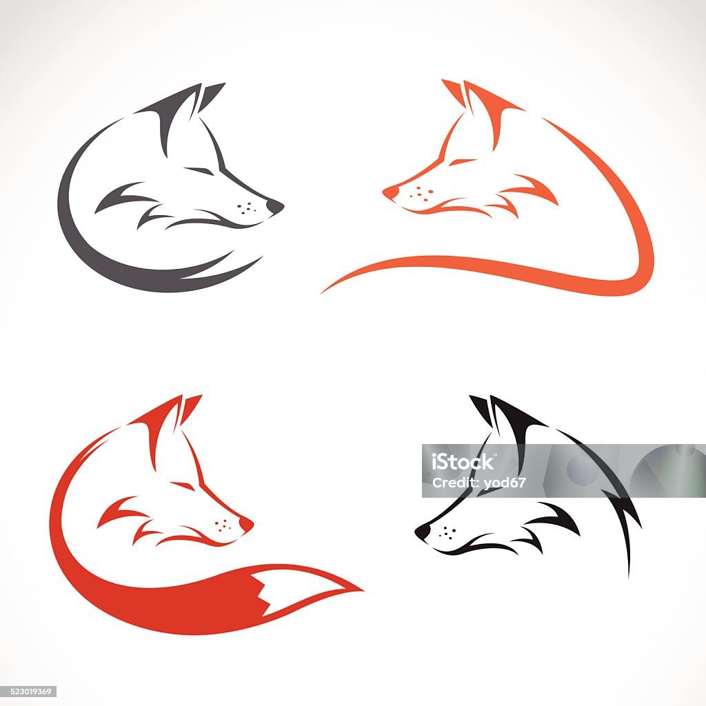 Vector image of an fox design Vector image of an fox design on white background Animal stock vector