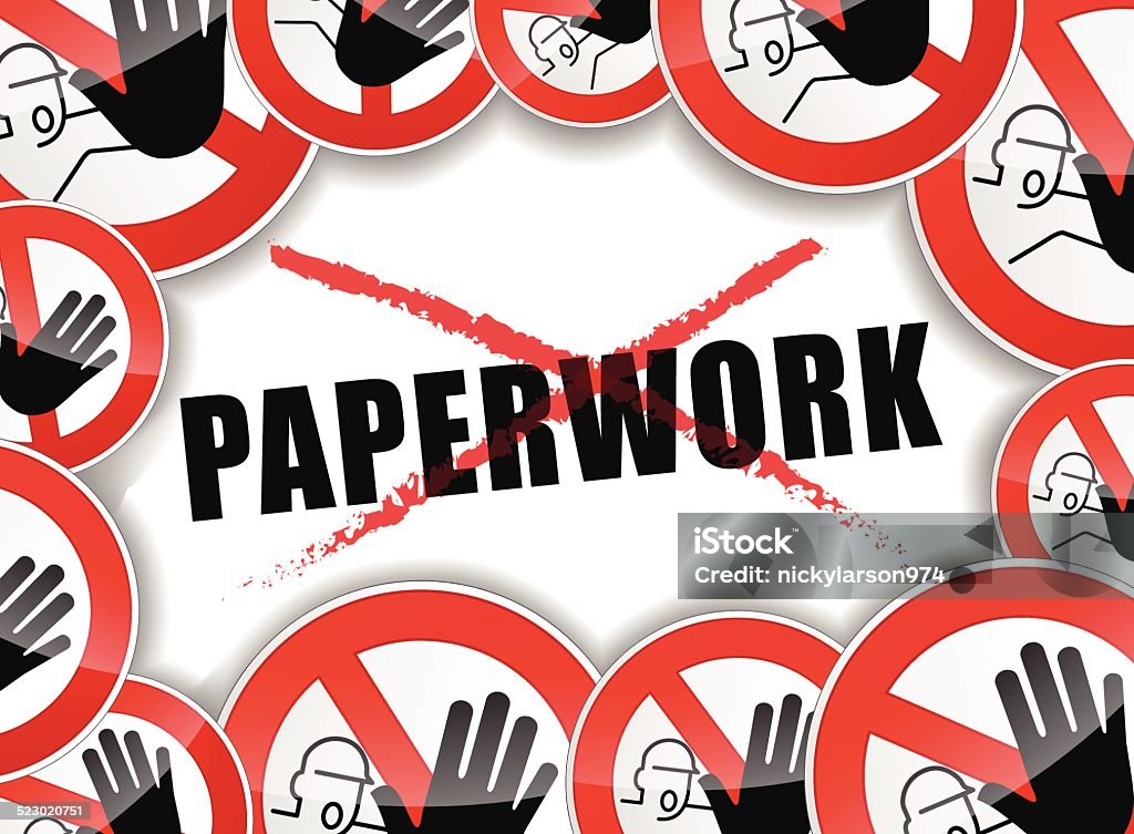 no paperwork abstract concept illustration of no paperwork abstract concept background Abstract stock vector