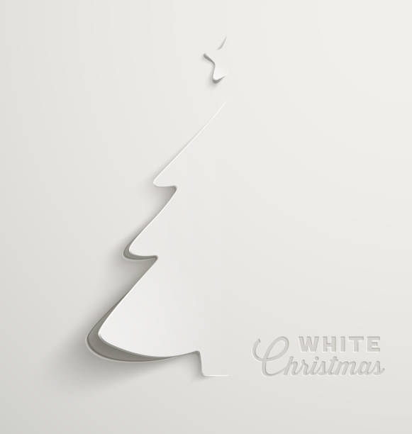 White Christmas vector art illustration