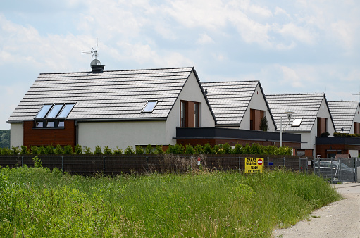 New homes in a suburb (in Poland)