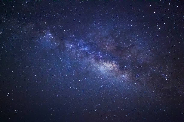 istock milky way galaxy, Long exposure photograph, with grain 523031458