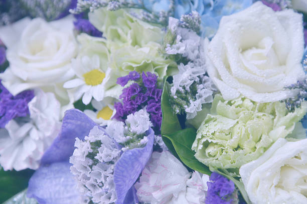 istock Bouquet with different kind of flowers in pastel style 523033242