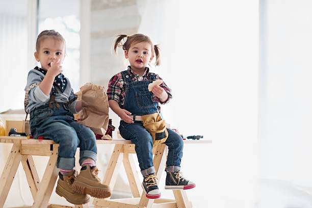 istock Two Little Girls having Lunch Break 523033912