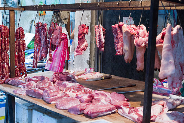 istock Raw meat  at traditional market in Taiwan 523034363