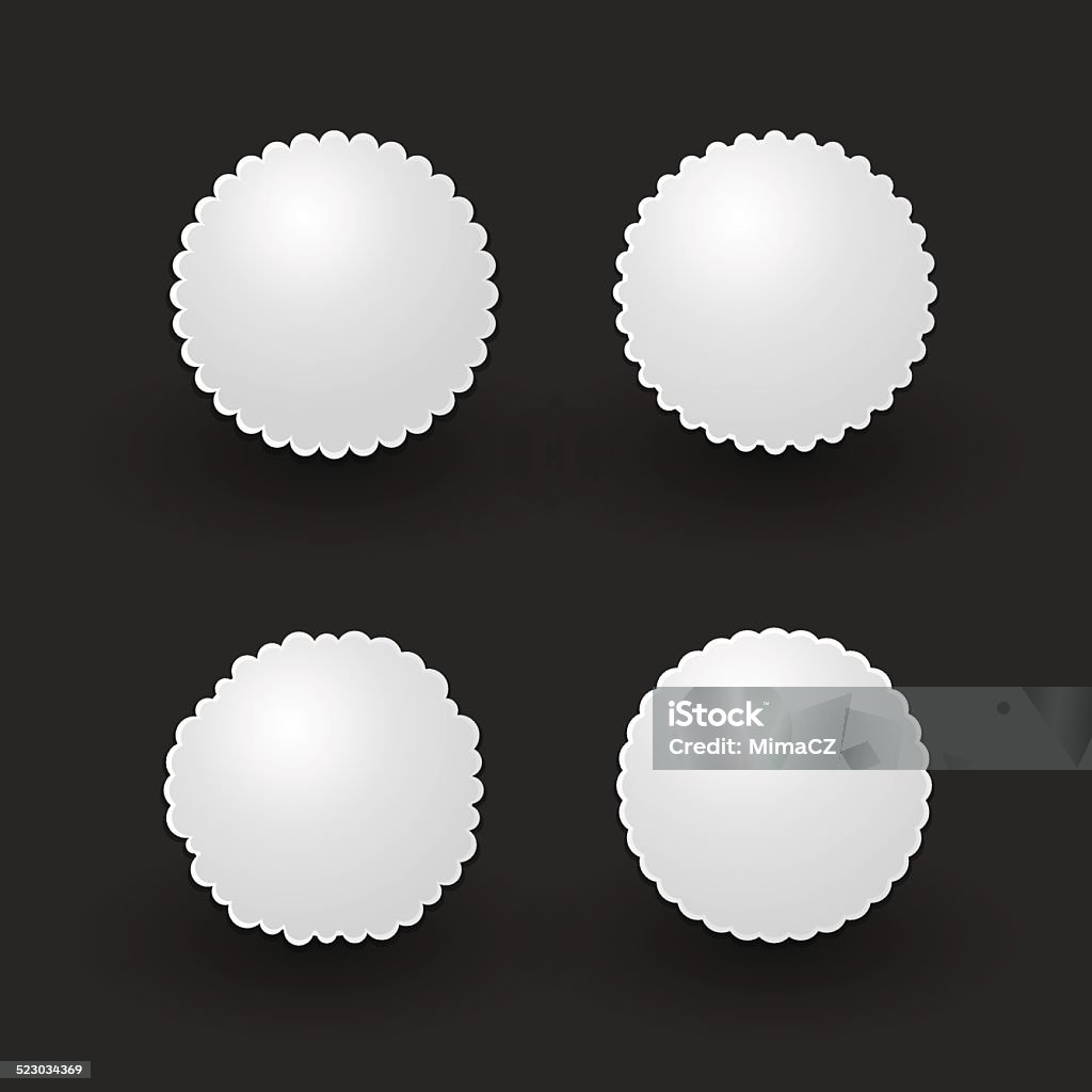 White Circle Sticker Pattern White Circular Sticker Stock Illustration - Download Image Now ...