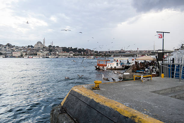 sea traffic at istanbul, bosphorus stock photo