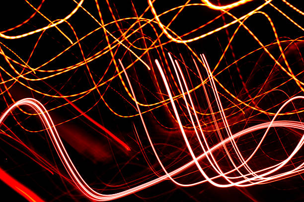 istock Driving at night city light trails 523034753