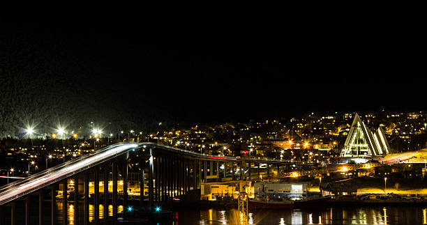 istock Arctic Cathedral and the bridge in Tromso 523034849