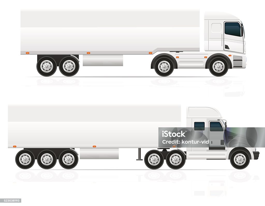 big truck tractor for transportation cargo vector illustration big truck tractor for transportation cargo vector illustration isolated on white background Profile View stock vector