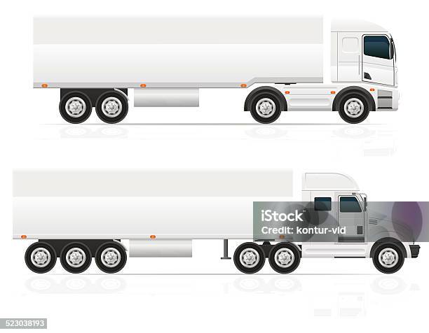Big Truck Tractor For Transportation Cargo Vector Illustration Stock Illustration - Download Image Now