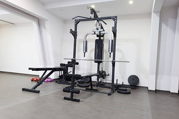 istock Weight bench in a gym 523039429