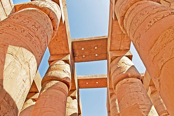 istock Magnificent columns of the Great Hypostyle Hall, Luxor, Egypt 523039832