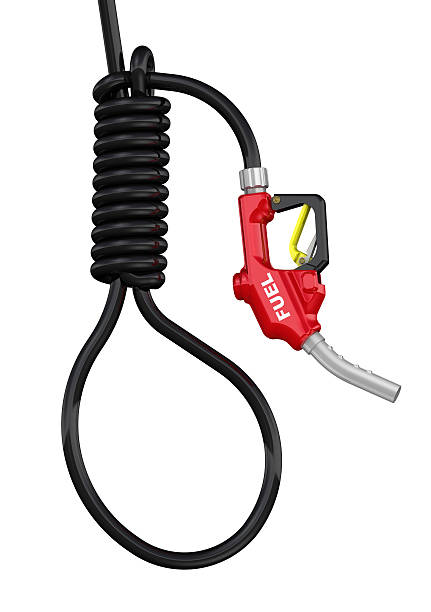 istock Refueling gun with hose in the shape of noose 523039894