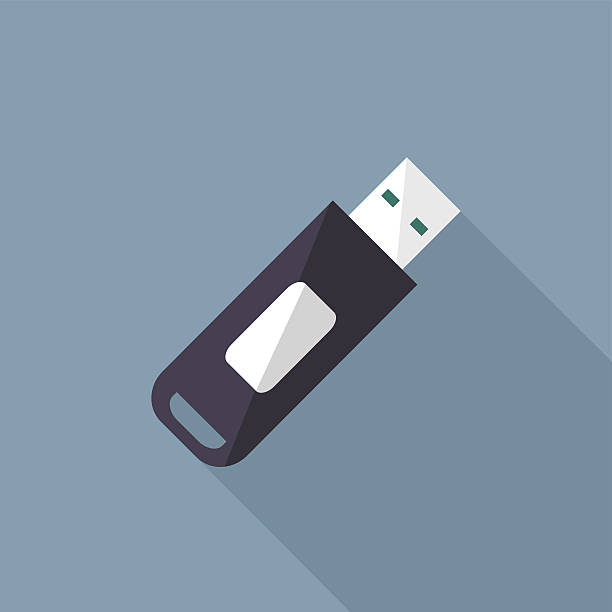 flash disk icon flash disk icon. Flat design style modern vector illustration. Isolated on stylish color background. Flat long shadow icon. Elements in flat design. usb stick stock illustrations