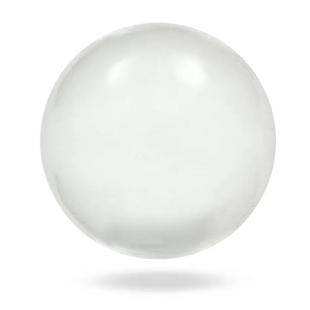 Sphere glass ball, isolated on white background, with clipping path