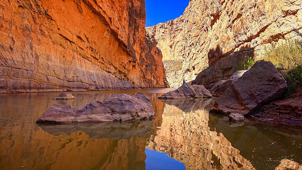 rio grande y santa elena cañón, parque nacional grandes de la curva - desierto chihuahua fotografías e imágenes de stock
