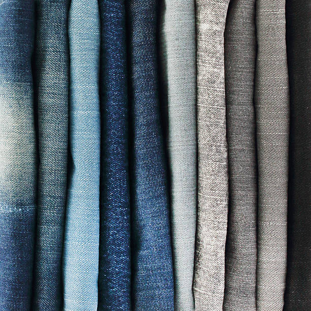 istock close up of jeans pile. 523043778