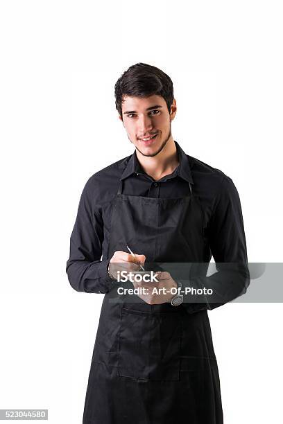 Full Length Shot Of Young Chef Or Waiter Posing Isolated Stock Photo - Download Image Now