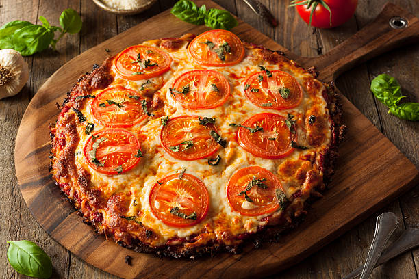 istock Homemade Vegan Cauliflower Crust Pizza 523044702