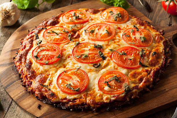 istock Homemade Vegan Cauliflower Crust Pizza 523044796