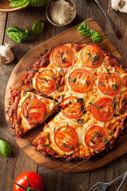 istock Homemade Vegan Cauliflower Crust Pizza 523045016
