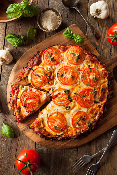istock Homemade Vegan Cauliflower Crust Pizza 523045118