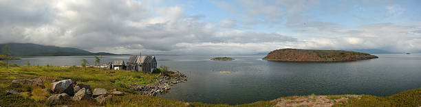 istock Panorama. Islands in the North lake. 523049748