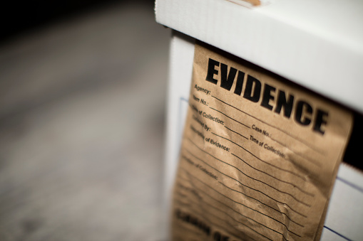 Outside of an evidence box