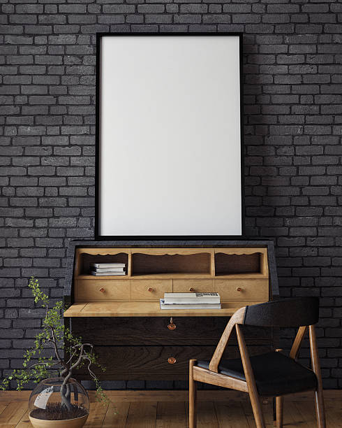 istock mock up poster with vintage hipster loft interior background 523051198