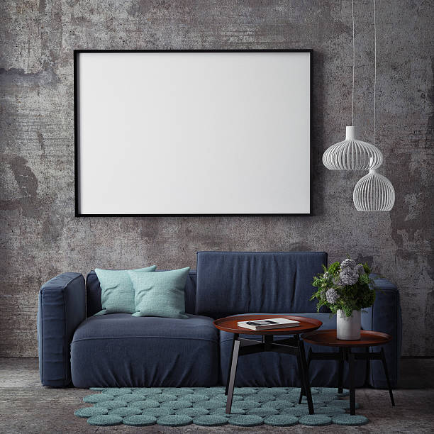 istock mock up poster with vintage hipster loft interior background 523051760