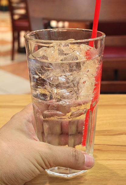 Glass of water with ice
