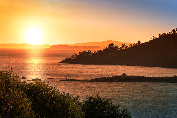 istock Crosses in Ulla river at sunset 523053794